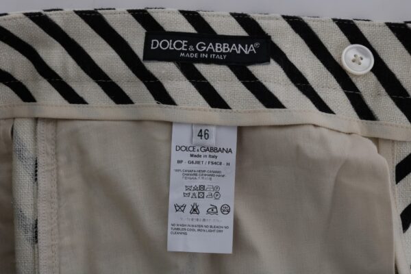 Dolce & Gabbana Striped Hemp Casual Shorts – Image 6