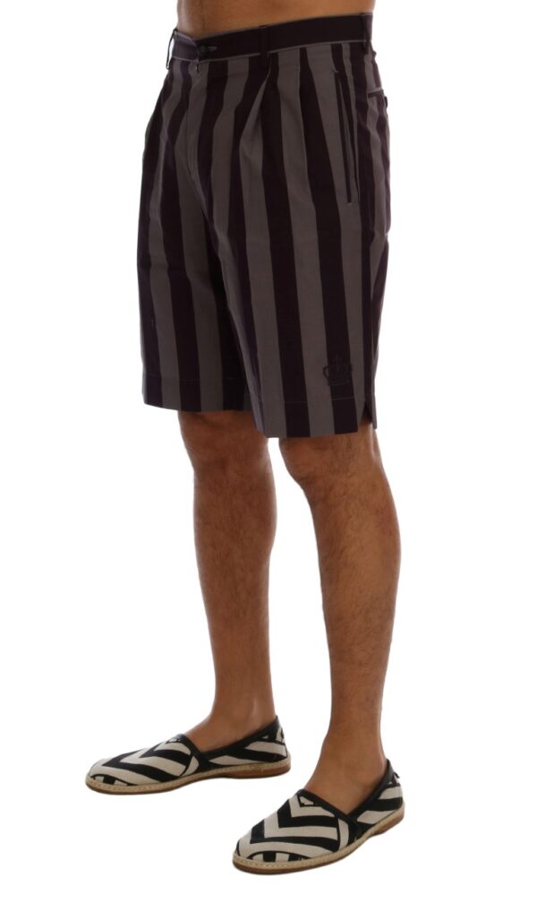 Dolce & Gabbana Casual Striped Cotton Shorts – Image 2