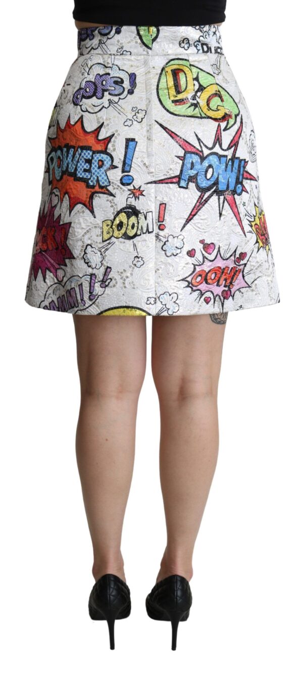 Dolce & Gabbana Chic Cartoon Brocade Mini Skirt – Image 3