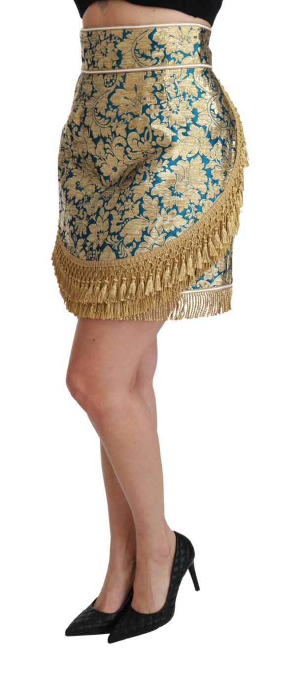 Dolce & Gabbana Elevate Your Wardrobe with Our Exquisite Gold Skirt – Image 4