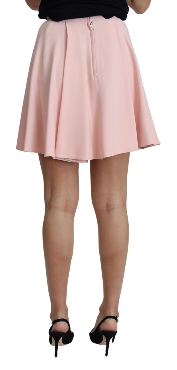 Dolce & Gabbana Elegant Pink Flare A-line Mini Skirt – Image 3