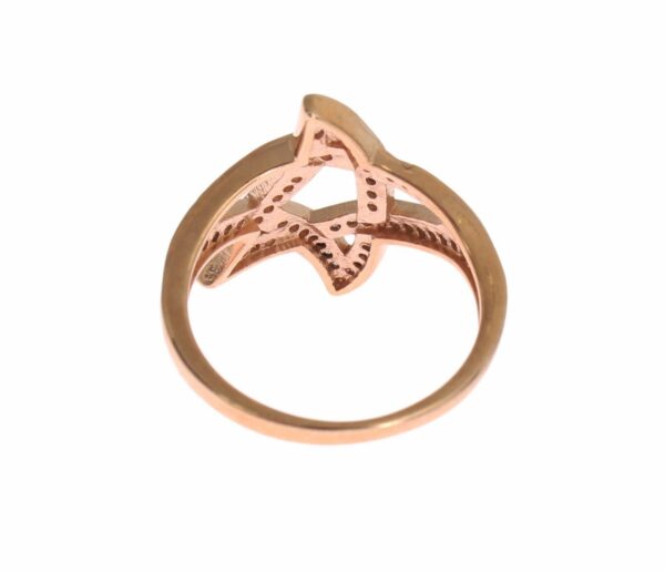 Nialaya Pink Gold Plated Silver CZ Crystal Ring – Image 4