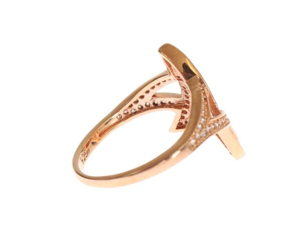 Nialaya Pink Gold Plated Silver CZ Crystal Ring – Image 5