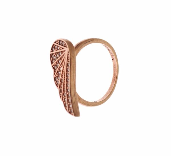 Nialaya Elegant Pink Gold CZ Crystal Ring – Image 4