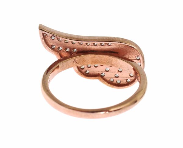 Nialaya Elegant Pink Gold CZ Crystal Ring – Image 6