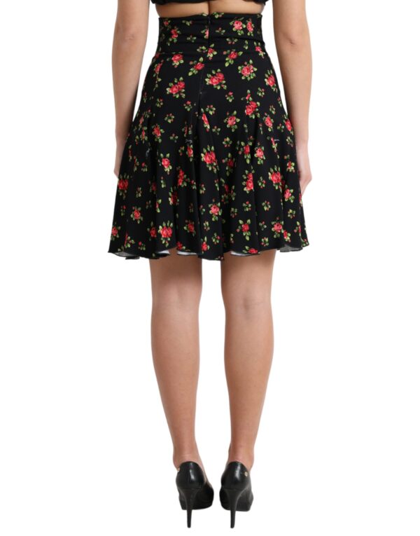 Dolce & Gabbana Floral A-Line Mini Skirt with High Waist – Image 3