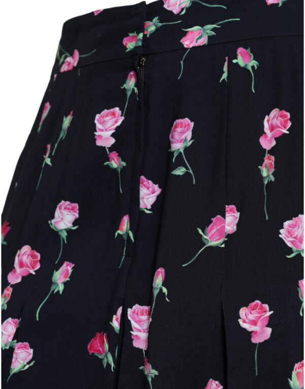 Dolce & Gabbana Elegant Floral A-Line Knee-Length Skirt – Image 4