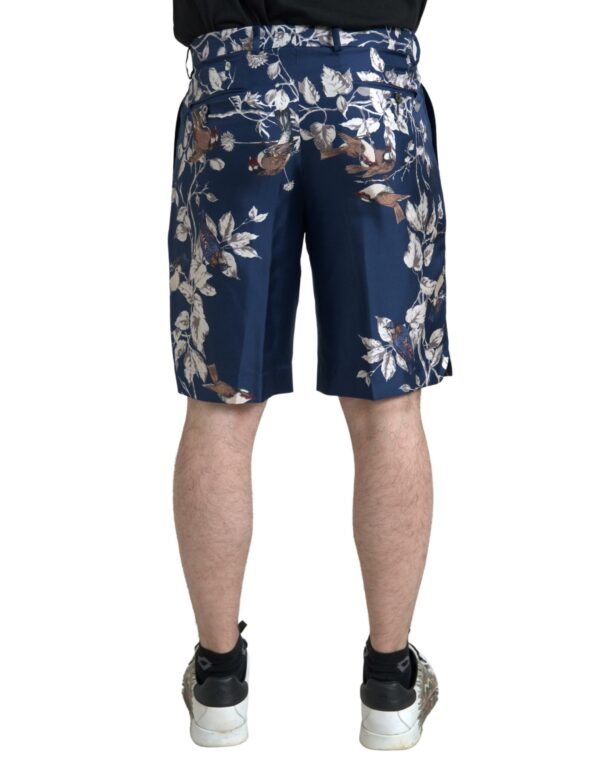 Dolce & Gabbana Silken Floral Bermuda Shorts in Blue – Image 2