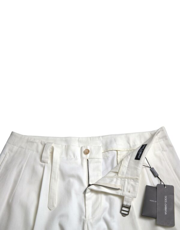 Dolce & Gabbana Elegant White Bermuda Denim Shorts – Image 4