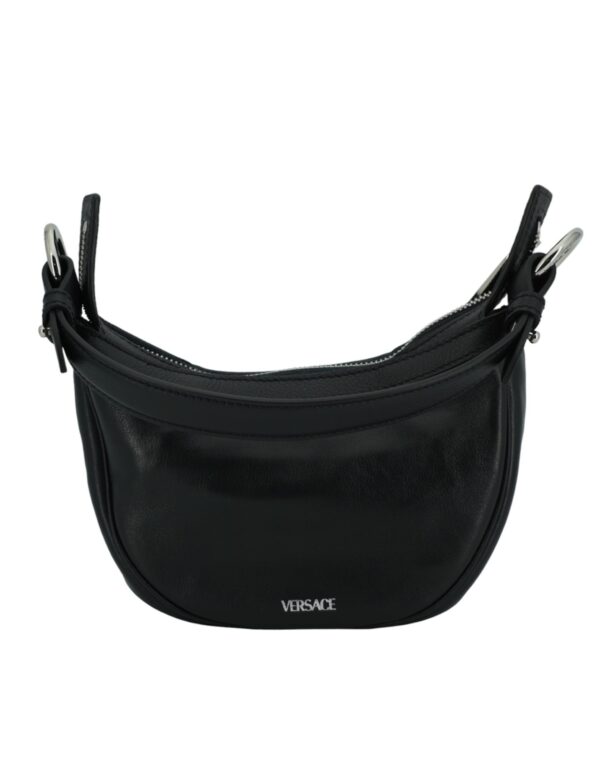 Versace Elegant Black Mini Hobo Shoulder Bag – Image 2