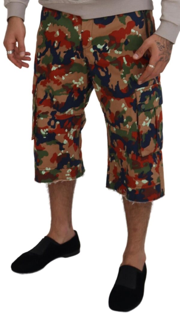 Dolce & Gabbana Italian Designer Multicolor Cargo Shorts – Image 4