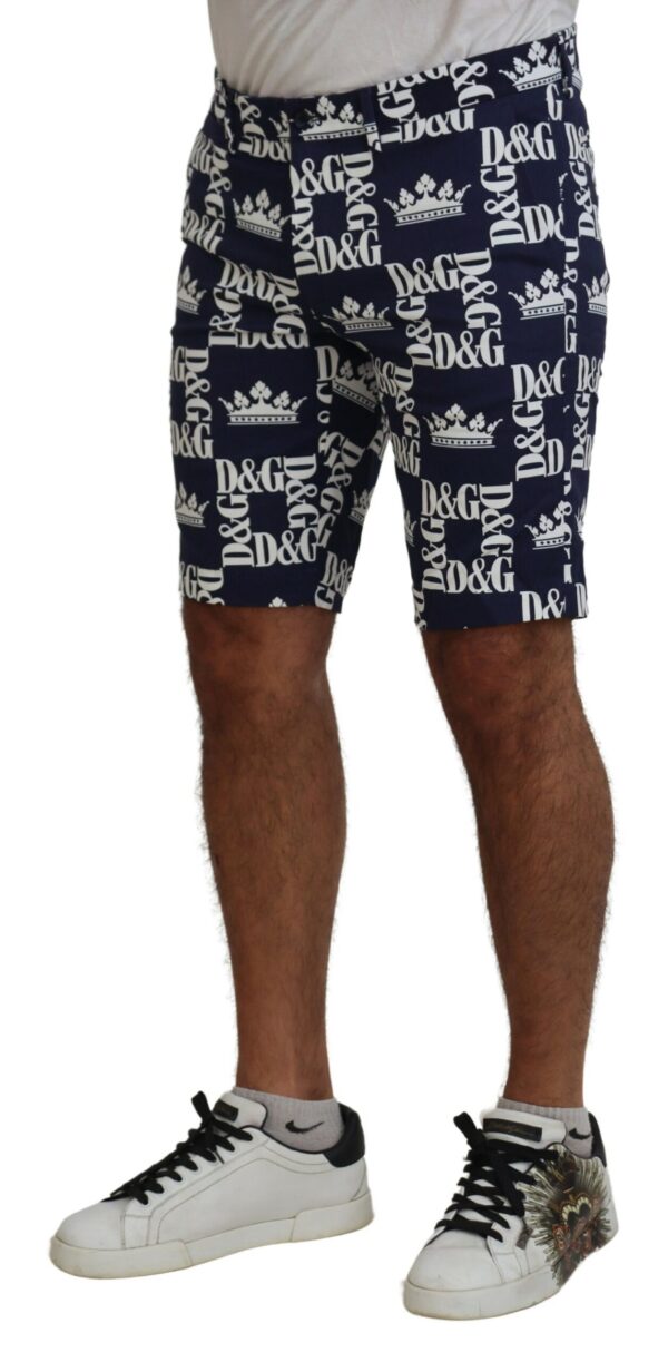 Dolce & Gabbana Casual Crown Print Chinos Shorts – Image 2