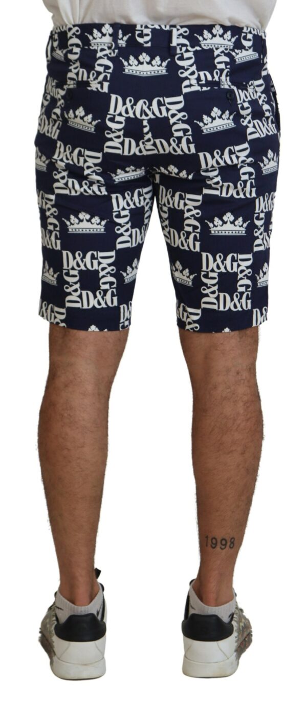 Dolce & Gabbana Casual Crown Print Chinos Shorts – Image 3