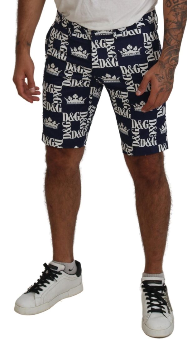 Dolce & Gabbana Casual Crown Print Chinos Shorts – Image 4