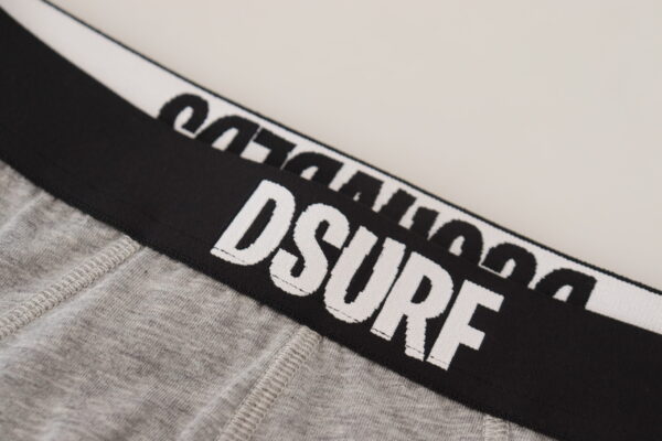 Dsquared² Elegant Gray Cotton Stretch Briefs – Image 2