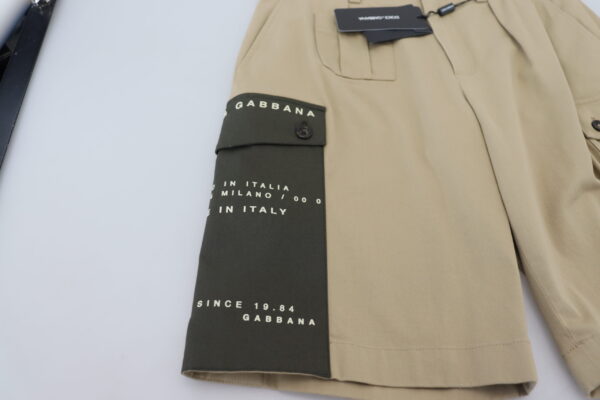 Dolce & Gabbana Elegant Beige Cotton Blend Designer Shorts – Image 5