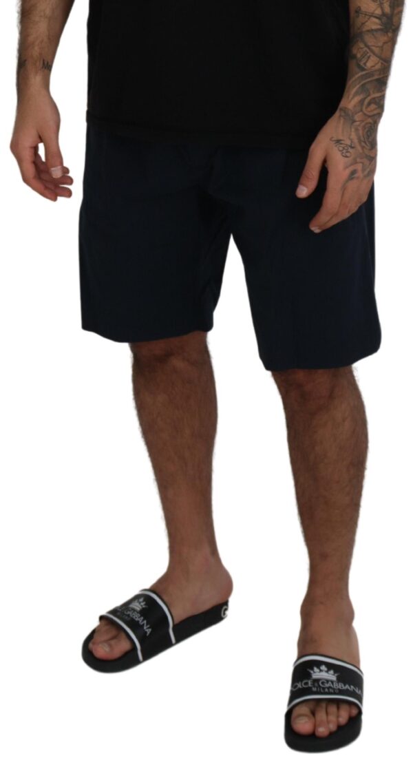 Dolce & Gabbana Elegant Blue Cotton Blend Shorts – Image 4