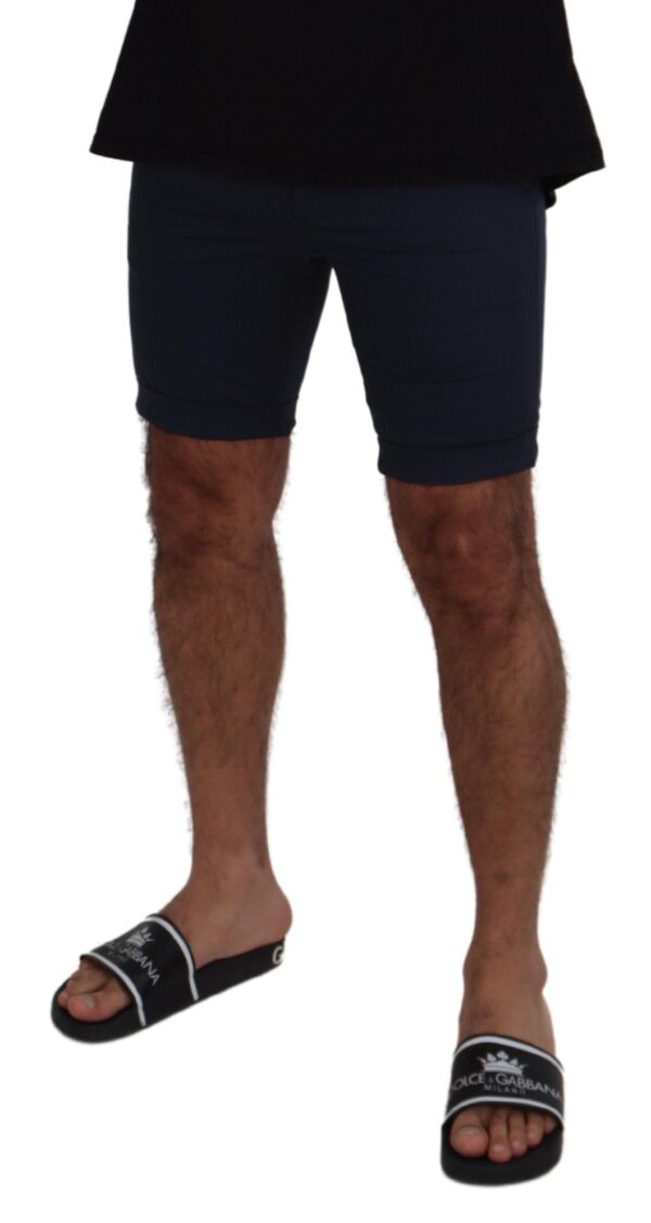 Dolce & Gabbana Elegant Blue Cotton Blend Shorts – Image 4