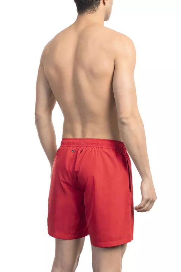 Bikkembergs Red Polyester Men Swim Short – Image 2