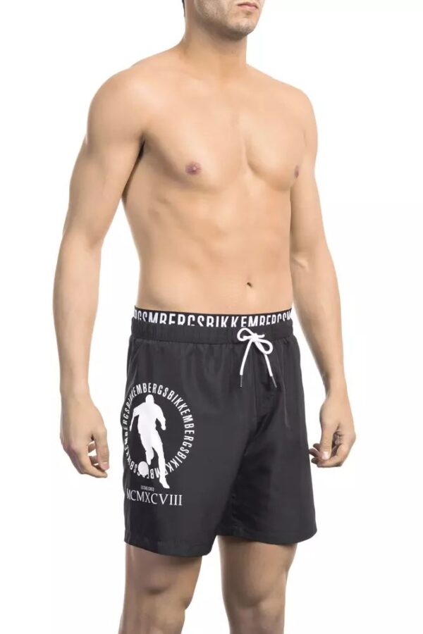 Bikkembergs Black Polyester Men Swim Short – Image 2