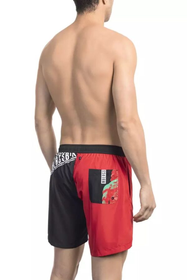 Bikkembergs Red Polyester Men Swim Short – Image 2