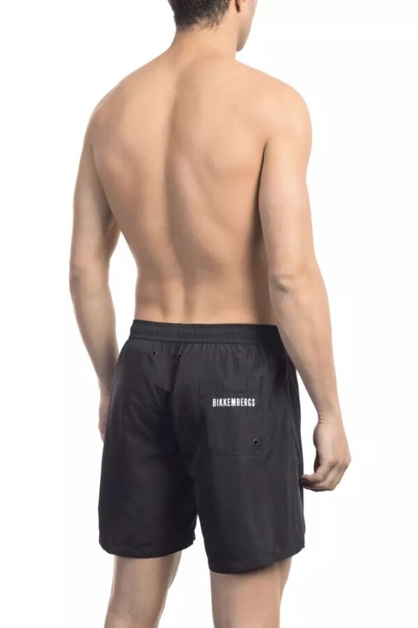 Bikkembergs Black Polyester Men Swim Short – Image 2