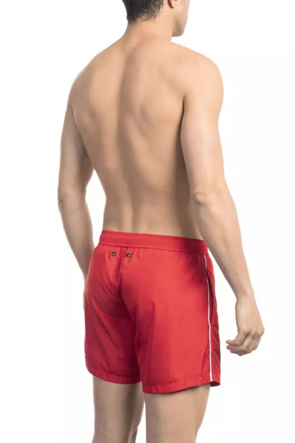 Bikkembergs Red Polyester Men's Swim Short – Image 2