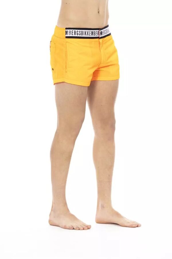 Bikkembergs Orange Polyamide Men Swim Short – Image 2