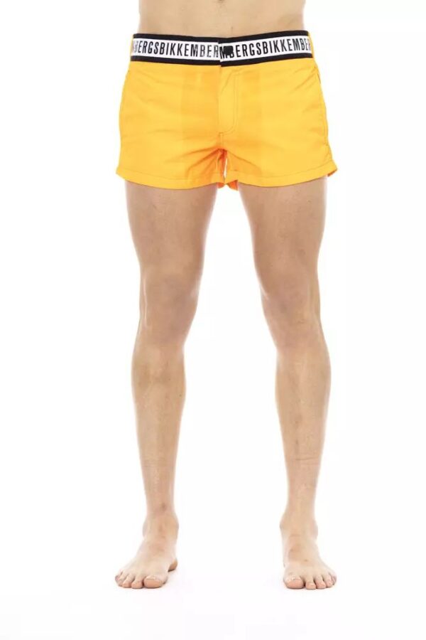 Bikkembergs Orange Polyamide Men Swim Short