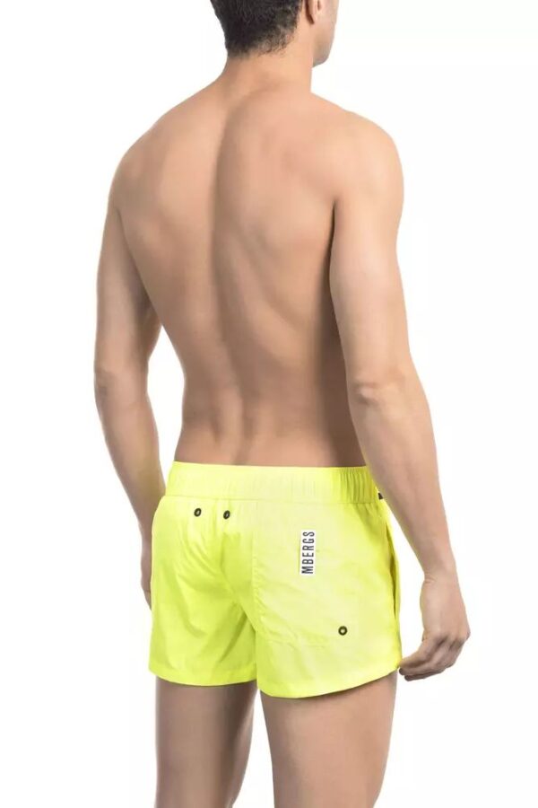 Bikkembergs Yellow Polyamide Men Swim Short – Image 2