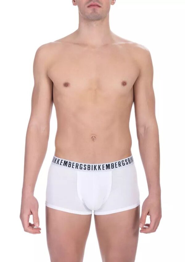 Bikkembergs White Cotton Men Underwear Trunk Pack