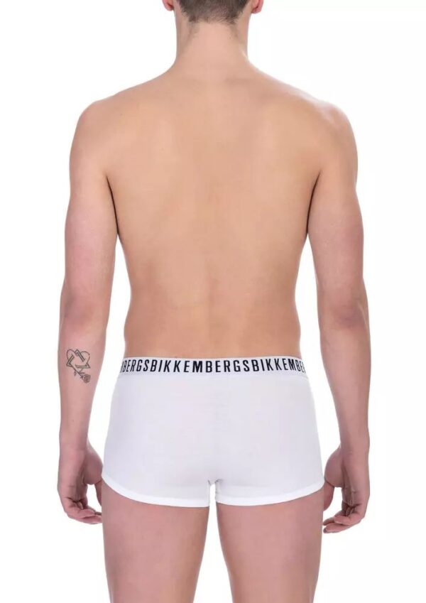 Bikkembergs White Cotton Men Underwear Trunk Pack – Image 2