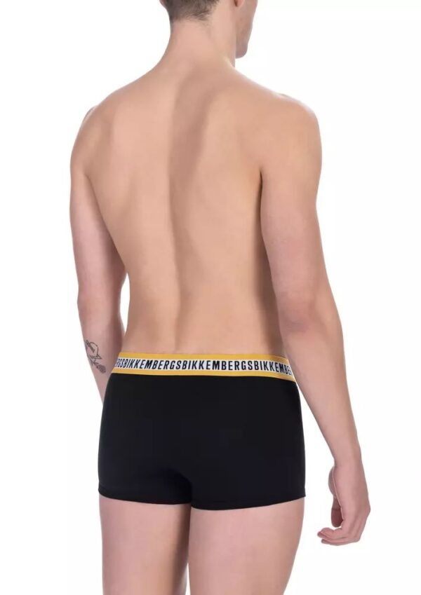 Bikkembergs Black Cotton Men Underwear Trunk Bi-Pack – Image 2