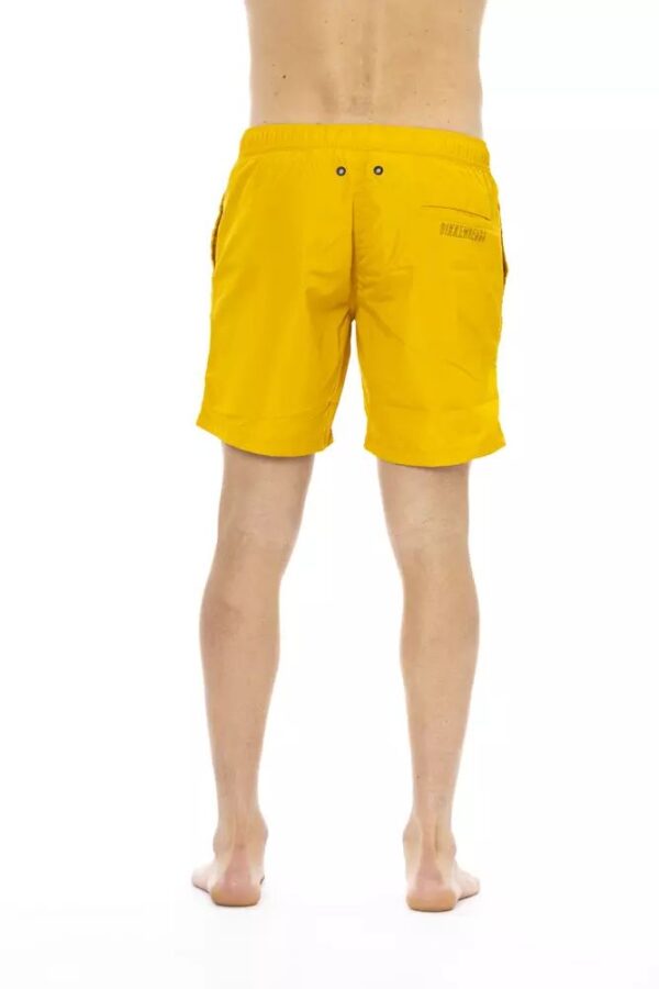 Bikkembergs Yellow Polyester Men Swim Short – Image 3