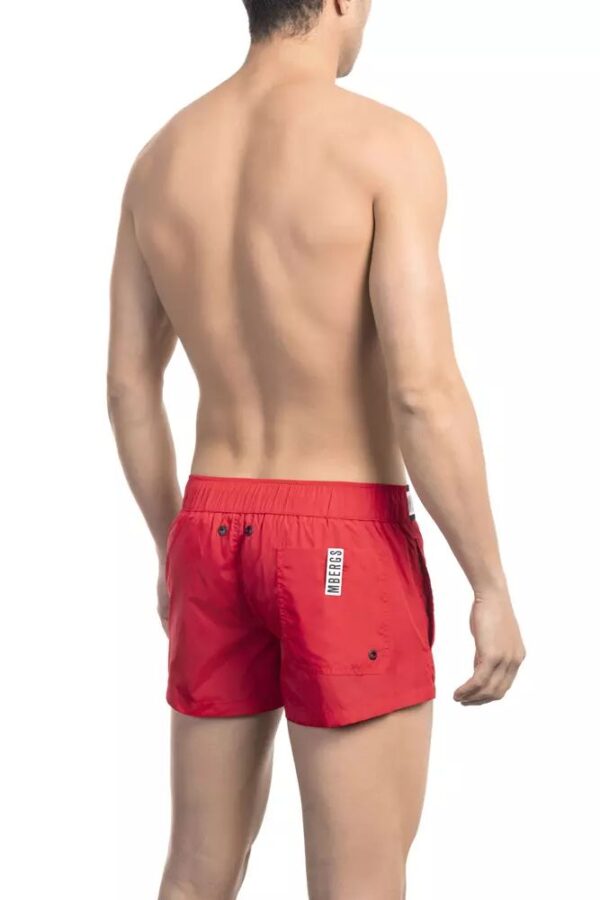 Bikkembergs Red Polyamide Men Swim Short – Image 2