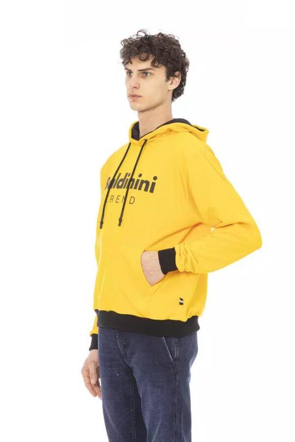 Baldinini Trend "Yellow Cotton Men Sweater with Hood" – Image 2