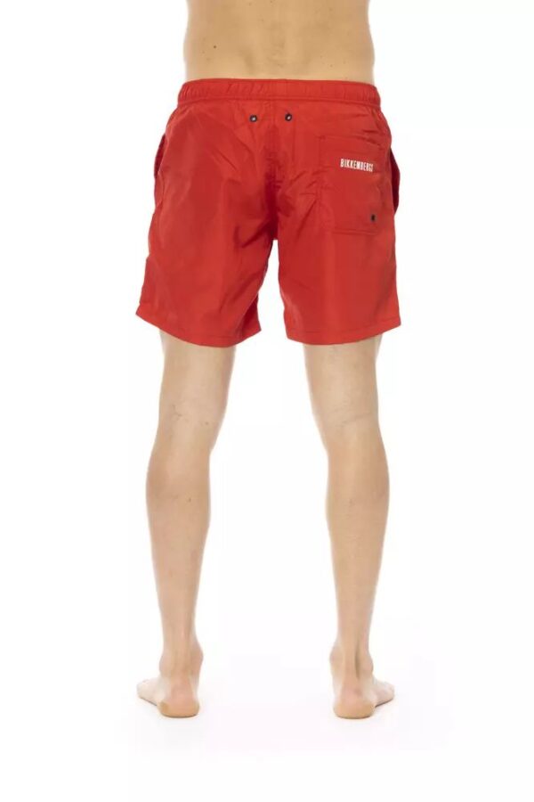 Bikkembergs Red Polyester Men Swim Short – Image 3