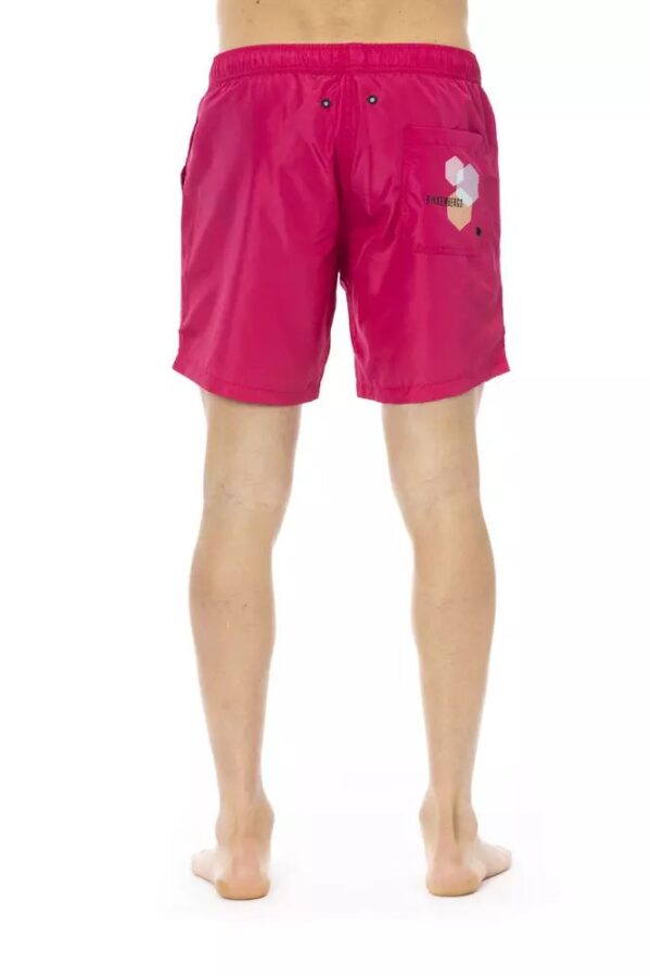 Bikkembergs Fuchsia Polyester Men Swim Short – Image 3