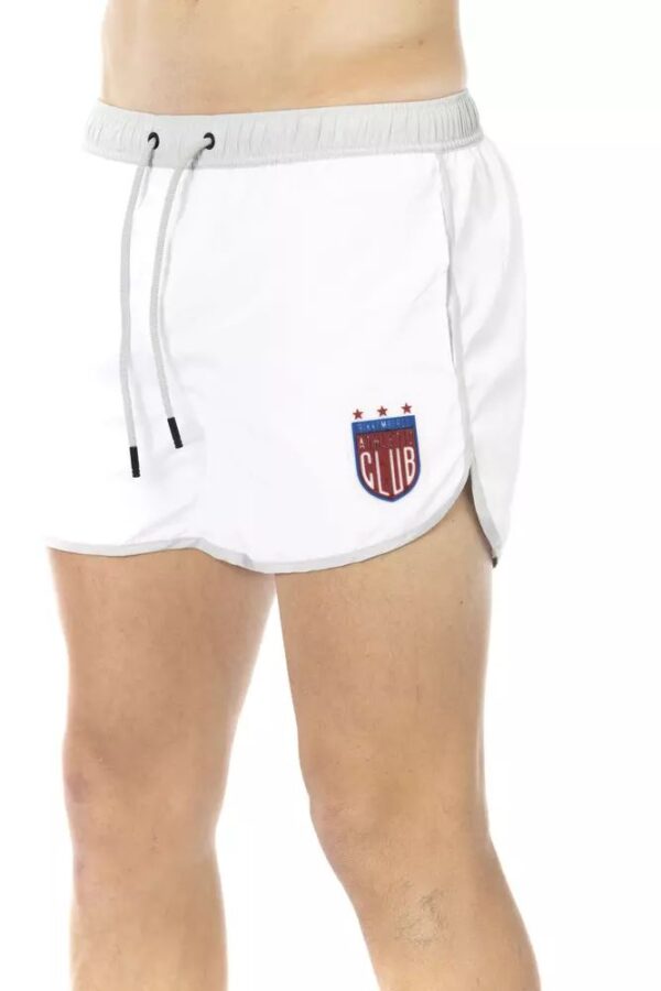 Bikkembergs White Polyester Men Swim Short – Image 4