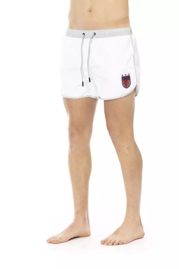 Bikkembergs White Polyester Men Swim Short – Image 2