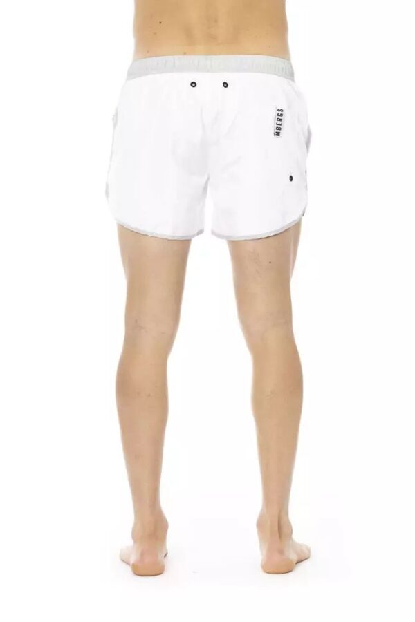 Bikkembergs White Polyester Men Swim Short – Image 3