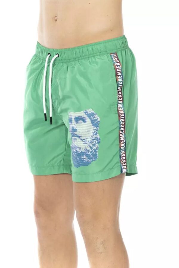 Bikkembergs Green Polyester Men Swim Short – Image 4