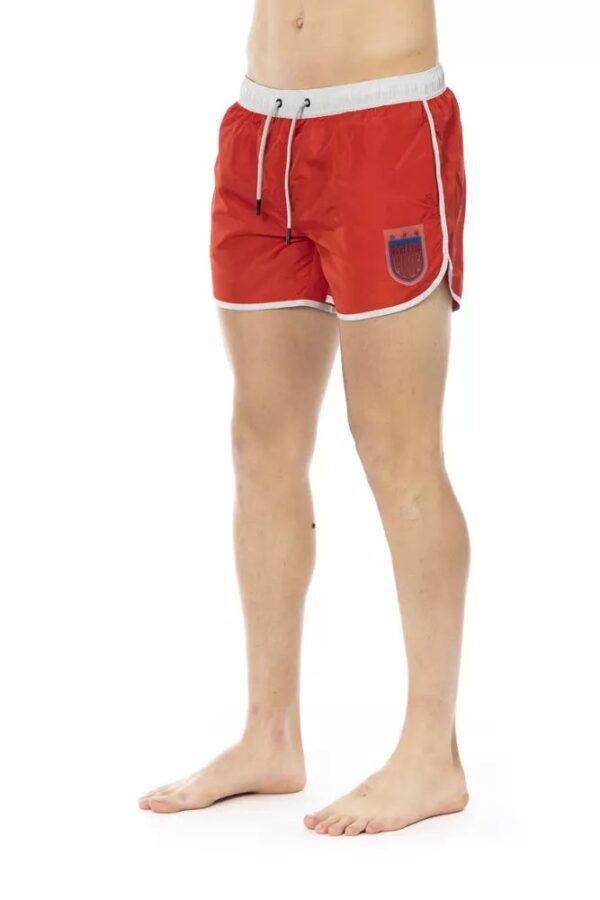 Bikkembergs Red Polyester Men Swim Short – Image 2