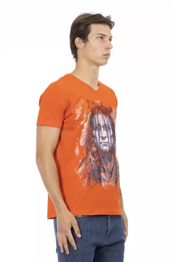 Trussardi Action "Orange Cotton Men T-Shirt" – Image 2