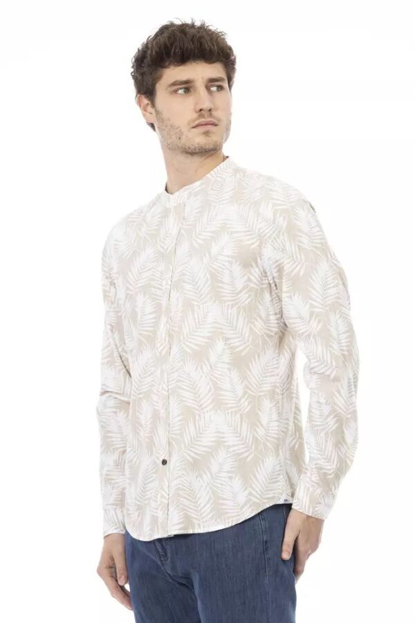 Baldinini Trend Beige Cotton Men Shirt – Image 2