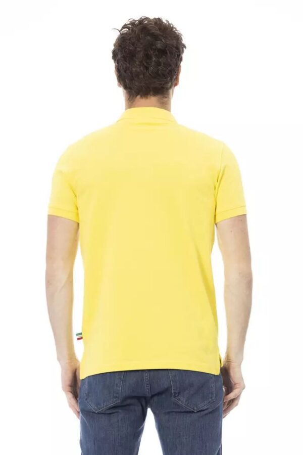 Baldinini Trend Yellow Cotton Men Polo – Image 3