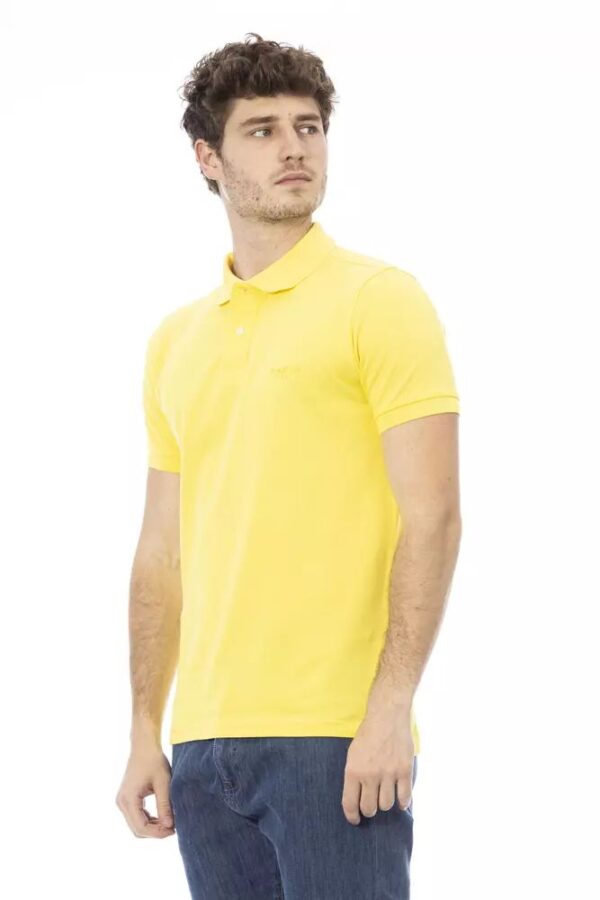 Baldinini Trend Yellow Cotton Men Polo – Image 2