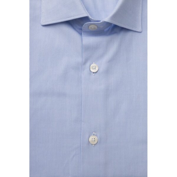 Bagutta Light Blue Cotton Men Shirt – Image 4