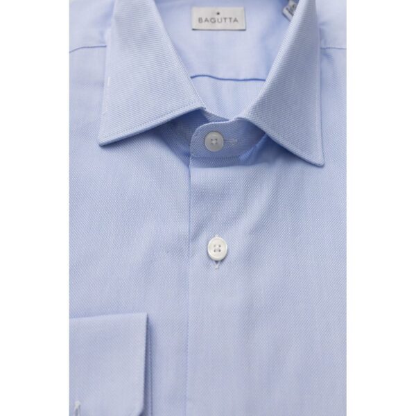 Bagutta Light Blue Cotton Men Shirt – Image 2