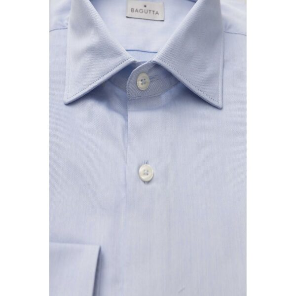 Bagutta Light Blue Cotton Men Shirt – Image 2